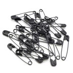Mix Steel Metal Safety Pin (22 mm, Black) - Pack of 1000