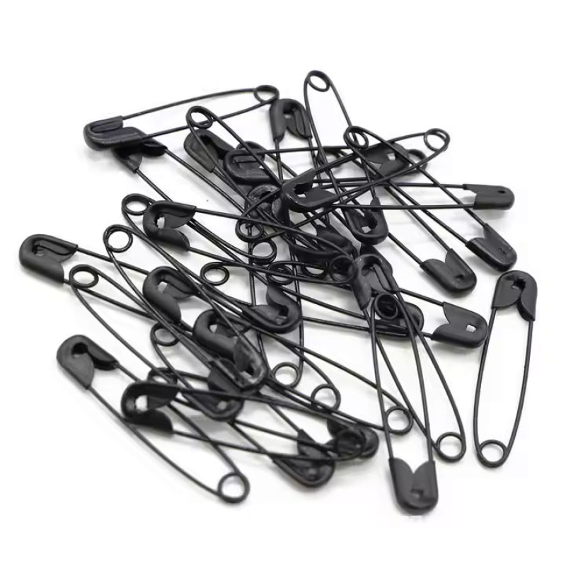 Mix Steel Metal Safety Pin (22 mm, Black) - Pack of 1000