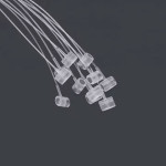 9" White Snap Lock 5000 Pcs Loop Pins Plastic Ties Fasteners NO TAG Gun Required