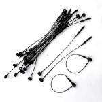 9" Black Snap Lock 5000 Pcs Loop Pins Plastic Ties Fasteners NO TAG Gun Required