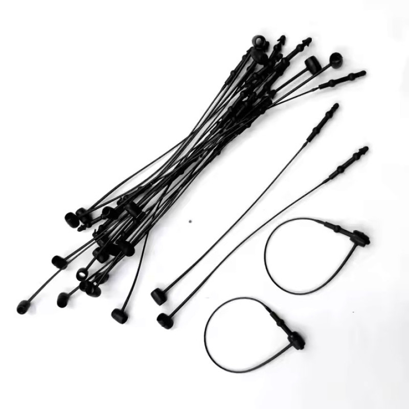 9" Black Snap Lock 5000 Pcs Loop Pins Plastic Ties Fasteners NO TAG Gun Required