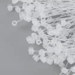 5" White Snap Lock 5000 Pcs Loop Pins Plastic Ties Fasteners NO TAG Gun Required