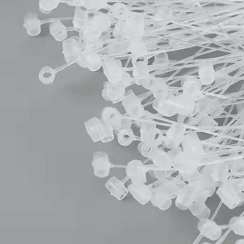 5" White Snap Lock 5000 Pcs Loop Pins Plastic Ties Fasteners NO TAG Gun Required