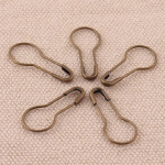 Mix Steel Metal Safety Pins Pear Shaped, Matka Pins (22 mm, Bronze, Pack of 1000)