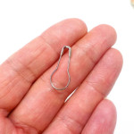 Mix Steel Metal Safety Pins Pear Shaped, Matka Pins (22 mm, Silver, Pack of 1000)
