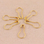 Mix Steel Metal Safety Pins Pear Shaped, Matka Pins (22 mm, Golden, Pack of 1000)
