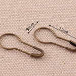 Mix Steel Metal Safety Pins Pear Shaped, Matka Pins (22 mm, Bronze, Pack of 1000)