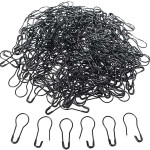Mix Steel Metal Safety Pins Pear Shaped, Matka Pins (22 mm, BLACK, Pack of 1000)  (Black)