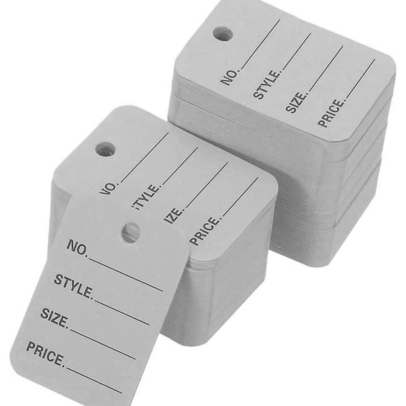 1 Part Printed Garment Price Paper Tag 1000pcs Paper Label (Grey)