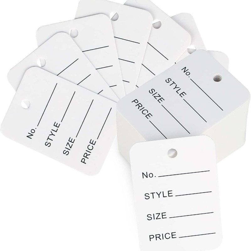 1 Part Printed Garment Price Paper Tag 1000pcs Paper Label (White)