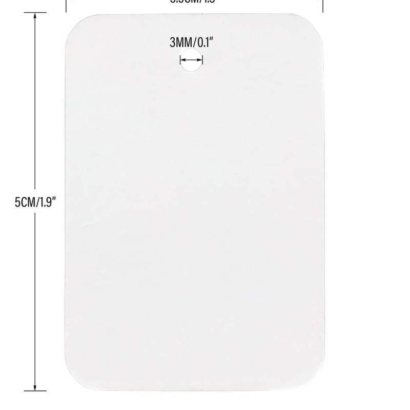 1 Part Plain Garment Price Paper Tag 1000pcs Paper Label (White)