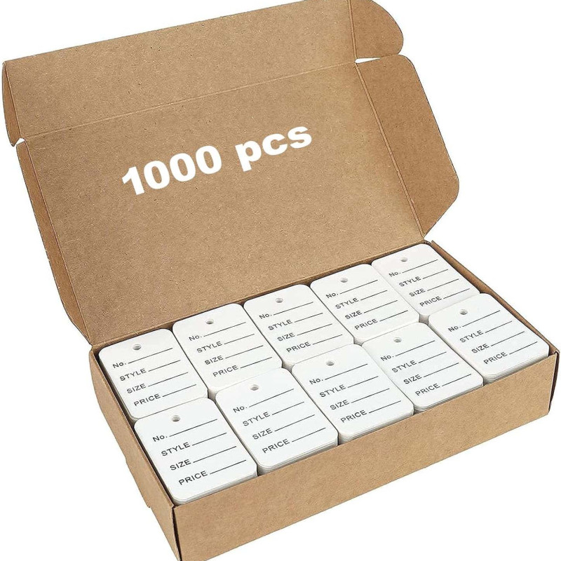1 Part Printed Garment Price Paper Tag 1000pcs Paper Label (White)