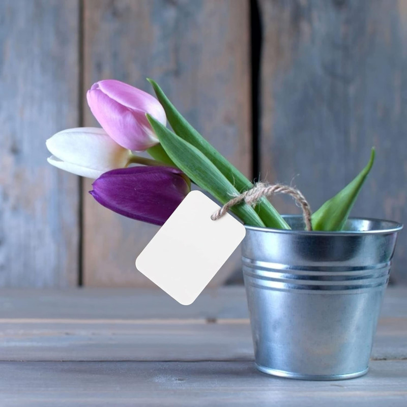 1 Part Plain Garment Price Paper Tag 1000pcs Paper Label (White)