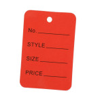 1 Part Printed Garment Price Paper Tag 1000pcs Paper Label (Red)