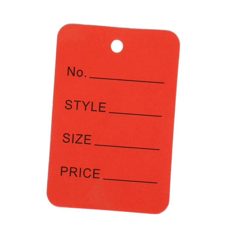 1 Part Printed Garment Price Paper Tag 1000pcs Paper Label (Red)