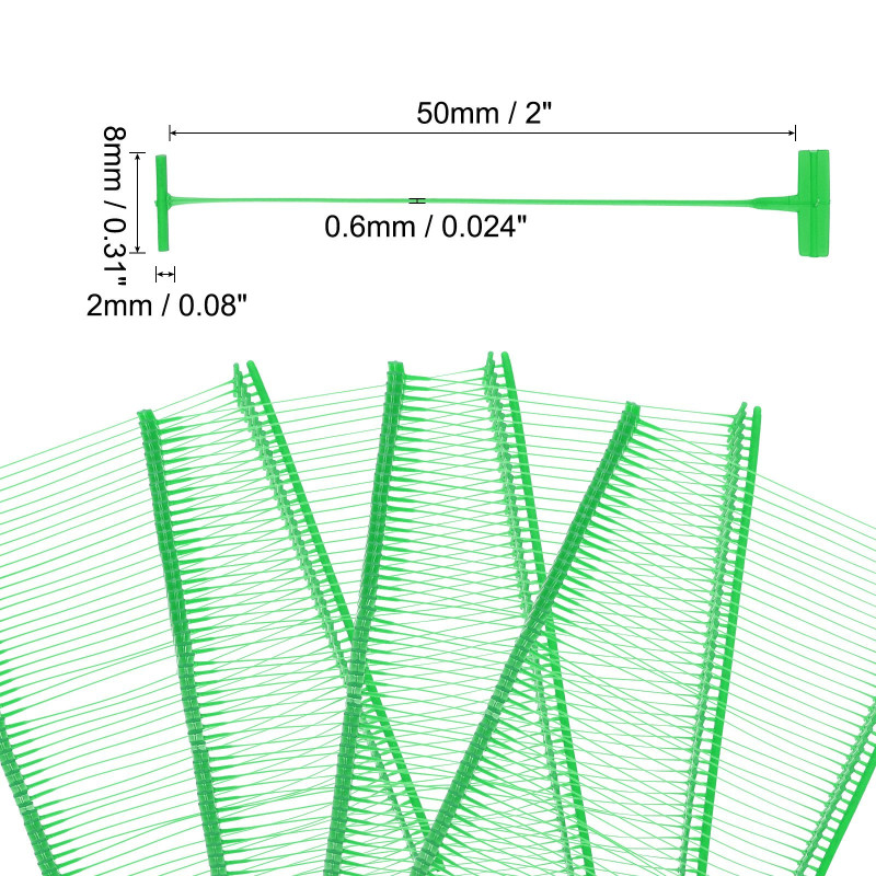 50mm Green Tagging Barb for Standard Tag Gun, Plastic Pins (Set Of 5000,)