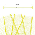 50mm Yellow Tagging Barb for Standard Tag Gun, Plastic Pins (Set Of 5000,)